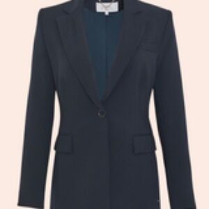 Lela Rose Womens Navy Blazer
